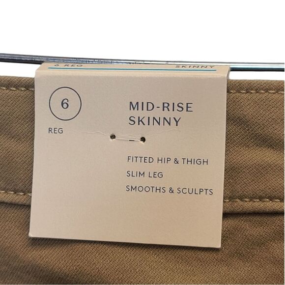 NWT Universal Thread Womens Mid-Rise Skinny Pants Tan Sz 6/28R - Picture 13 of 16